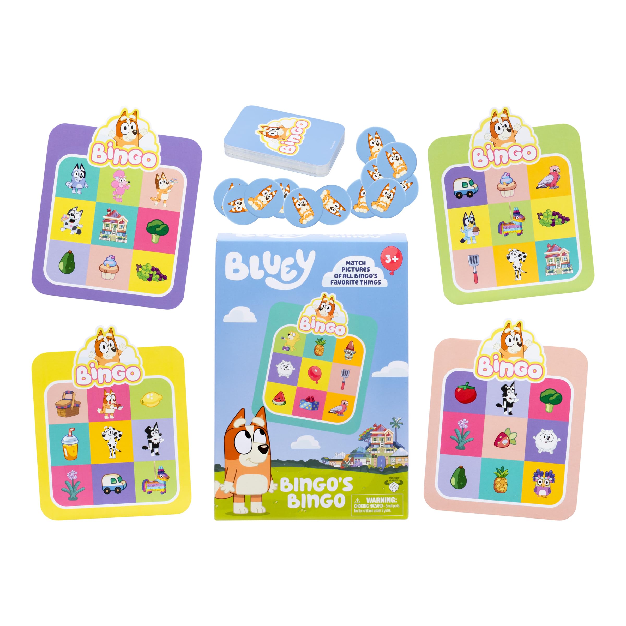 Bluey Bingo's Bingo Game, Match Pictures of Bluey & Bingo's World